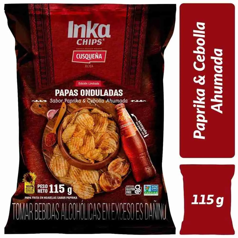 Papas Crujientes INKA CHIPS CusqueÃ±a  Paprika y cebolla Ahumada 115g