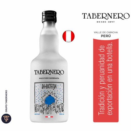 Pisco TABERNERO La Botija Quebranta Botella 700ml