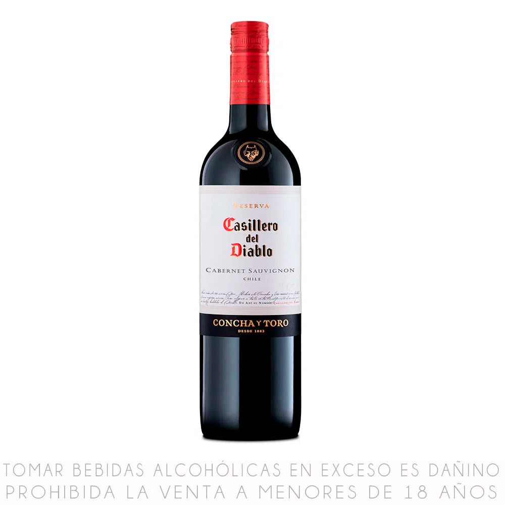 Vino CASILLERO DEL DIABLO Cabernet Sauvignon Reserva Botella 750ml