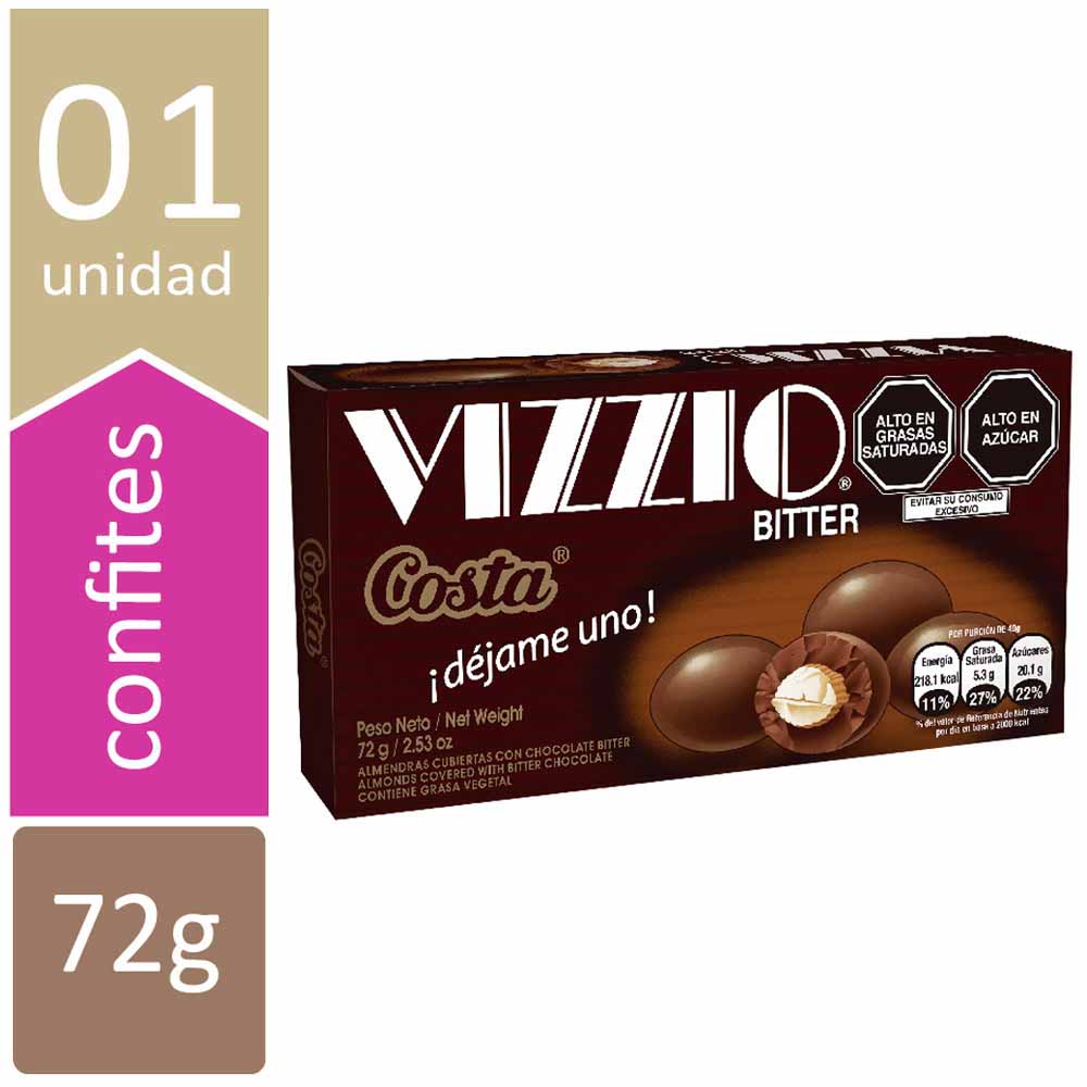 Chocolate Vizzio Bitter  Caja 72g 