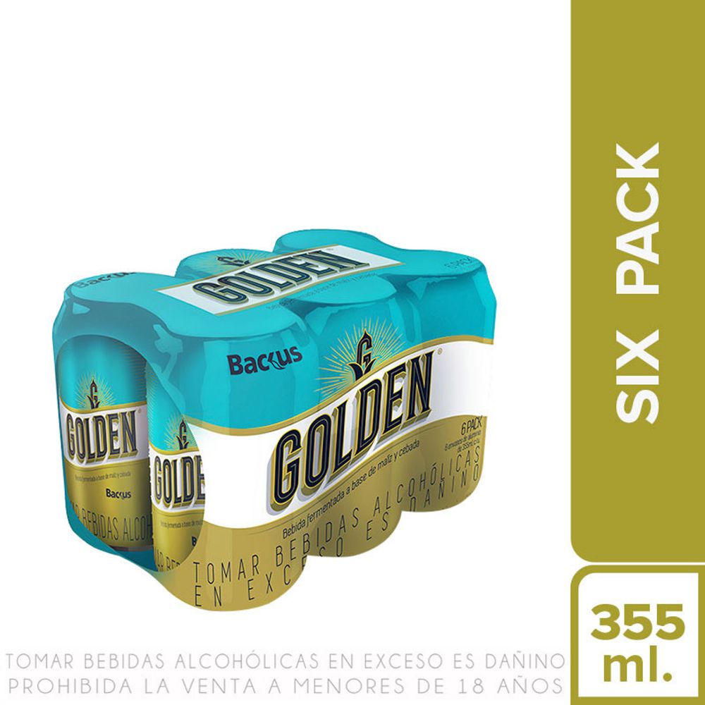 Bebida Golden Lata 355 ml Pack 6 unid