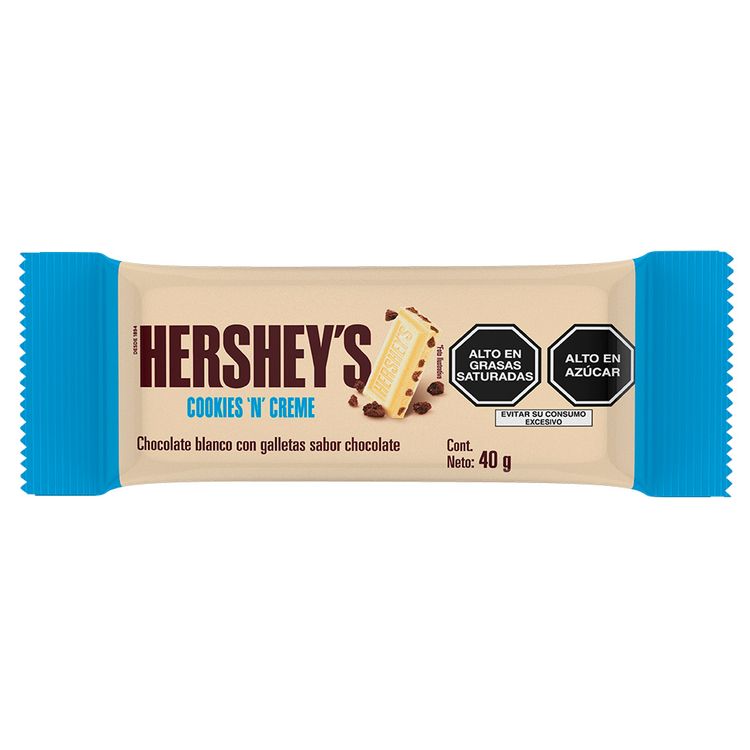 chocolate blanco con galletas cookies n creme Hershey's 40g