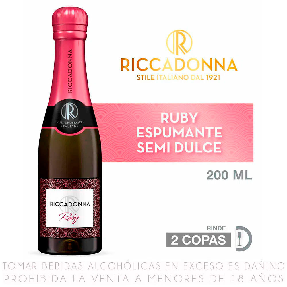 Espumante RICCADONNA Ruby Botella 200ml