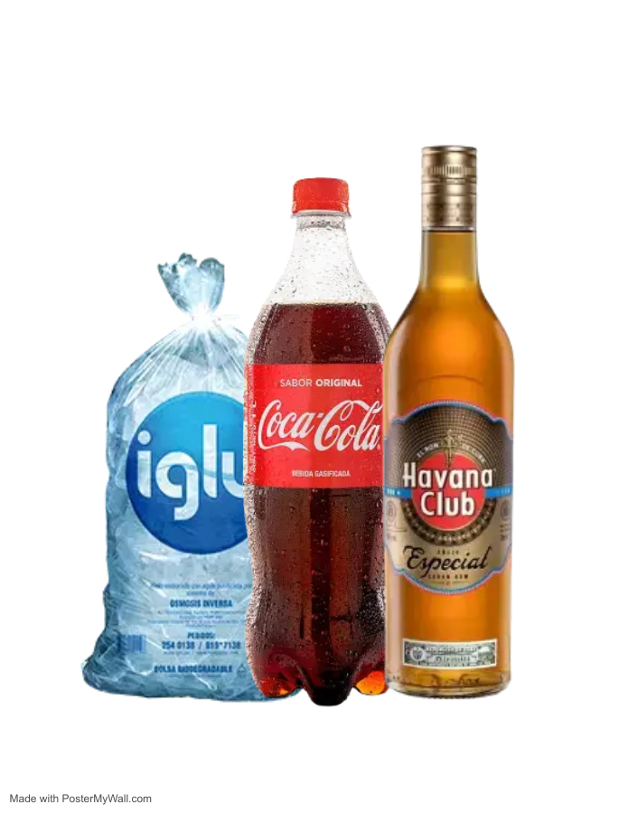 COMBO HAVANA CLUB ANEJO ESPECIAL 700 ML + COCA COLA  1 LT + HIELO DE 1.5KG SKU 15937035