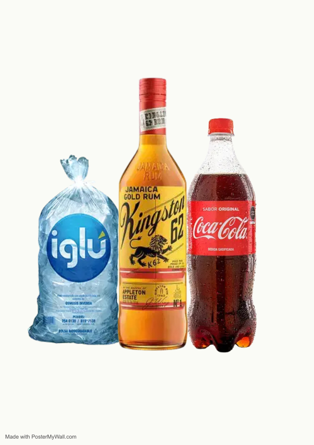 COMBO KINGSTON 62 750ML + COCA COLA 1.5LT+ HIELO IGLU 1.5 KG SKU 10555555