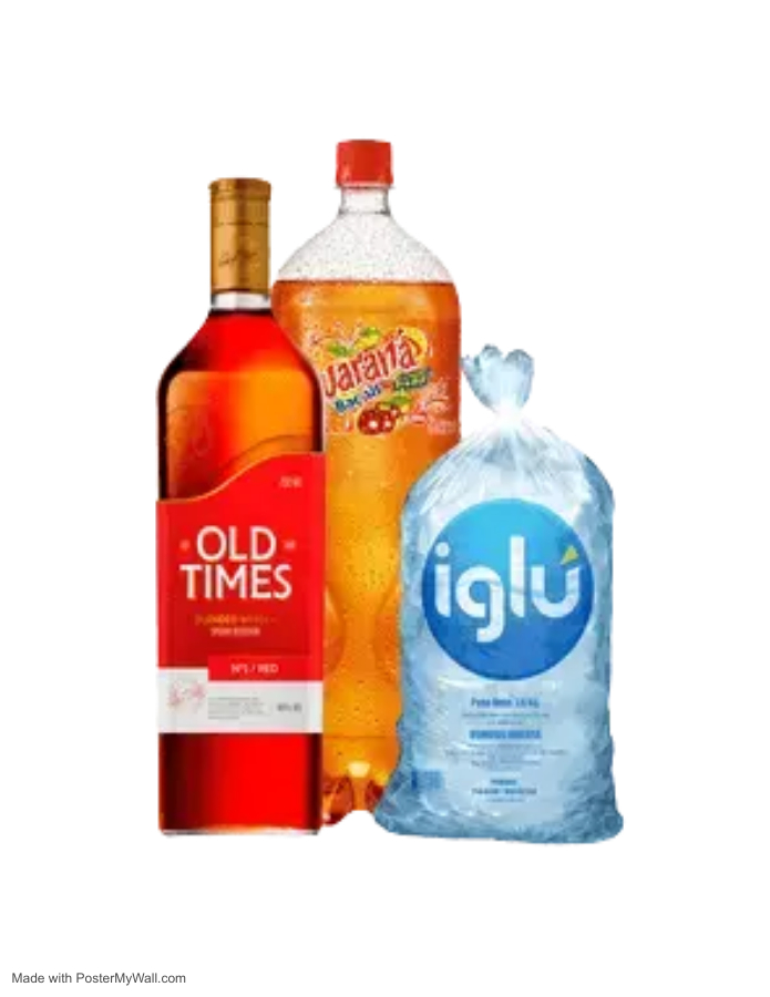 WHISKY OLD TIMES  1LT + GUARANA 2LT + HIELO 1.5KG SKU HIELO 1.5KG SKU 15200399