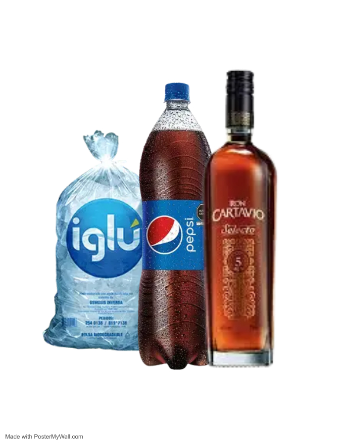 RON CARTAVIO SELECTO 1LT+PEPSI 1.5LT+HIELO 1.5KG SKU 15937034