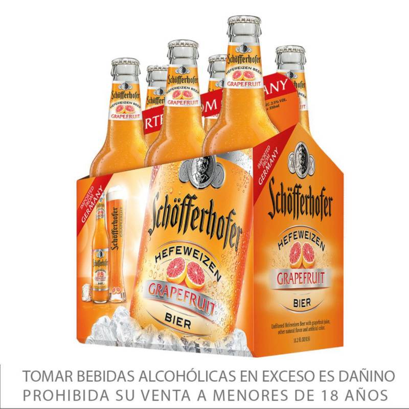 Cerveza SchÃ¶fferhofer Toronja 330ml 6 Unidades